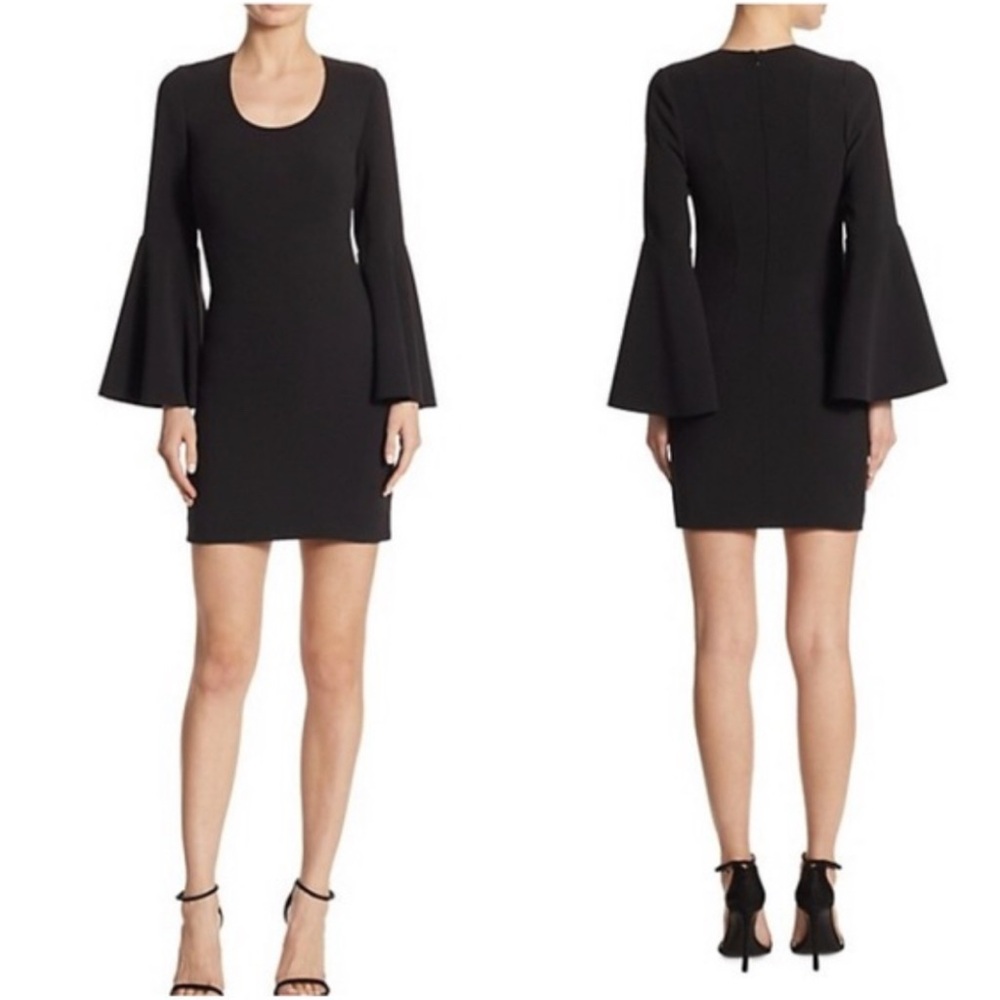 Elizabeth and James Philippa Bell-Sleeve Black Short Dress Size 0